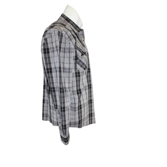 Amp Lify  /Long sleeved button up/ (Size M) Gray/Black - Picture 4 of 15